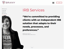 Tablet Screenshot of branyirb.com